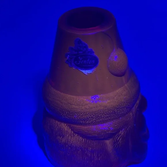 Vintage Fenton Old Santa Claus Amberina / Ruby Glass Fairy Lamp SHADE ONLY - Picture 7 of 8